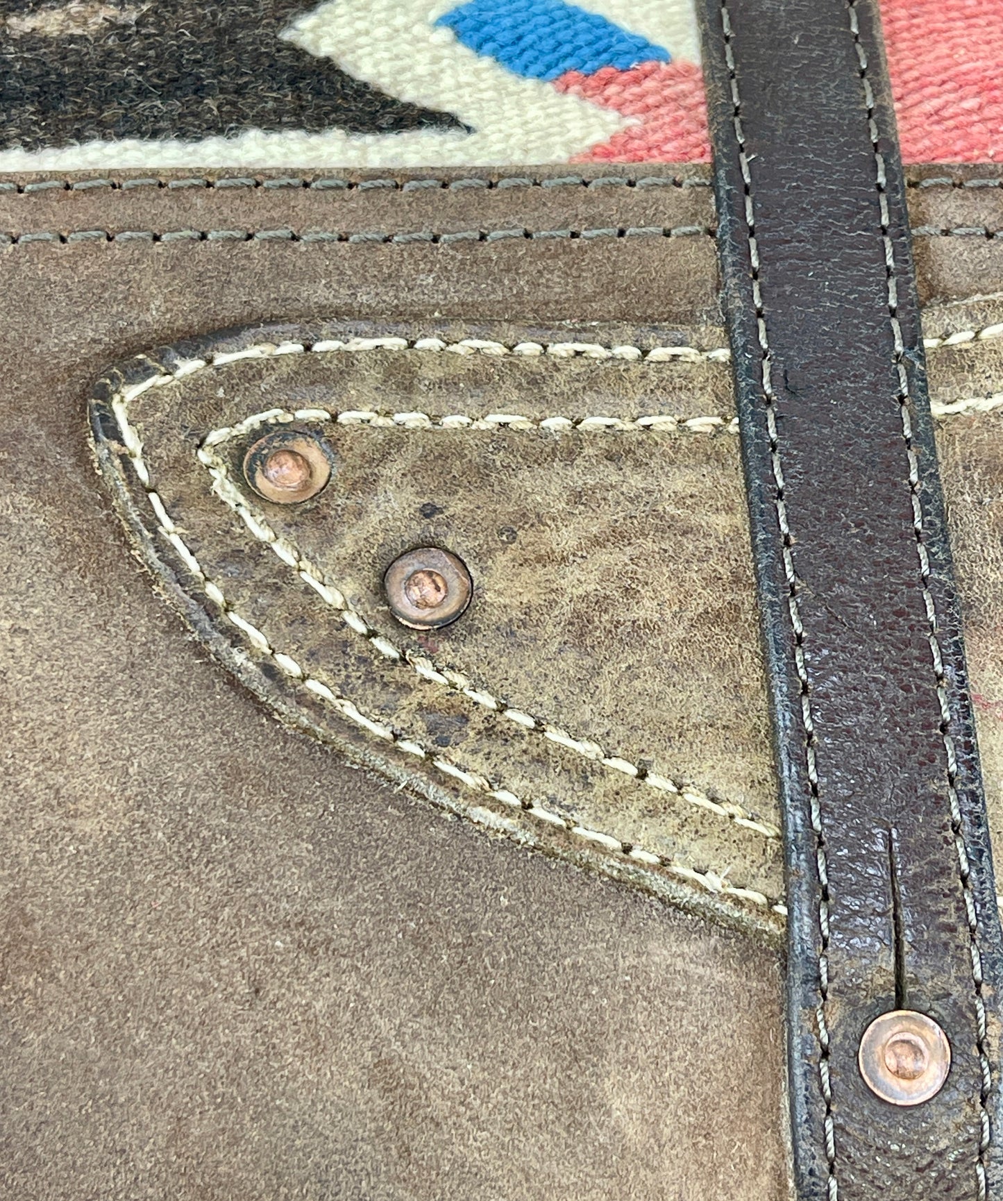 Tote - Taxcoco Weaving x Chaps Leather - with Fringe