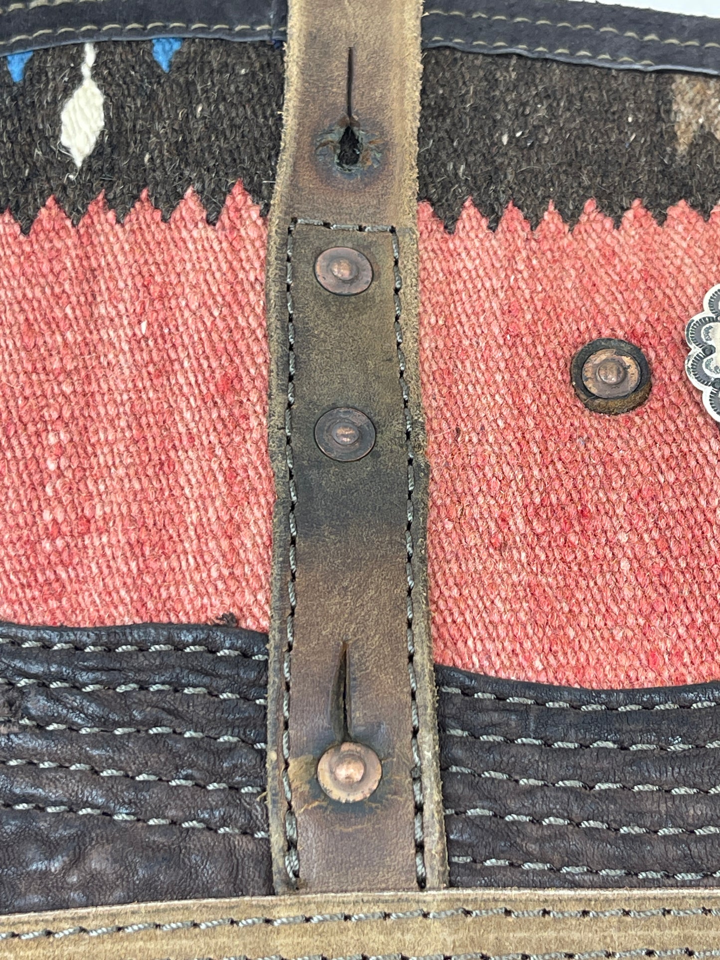 Tiny Tote - Taxcoco Weaving x Leather with Conchos