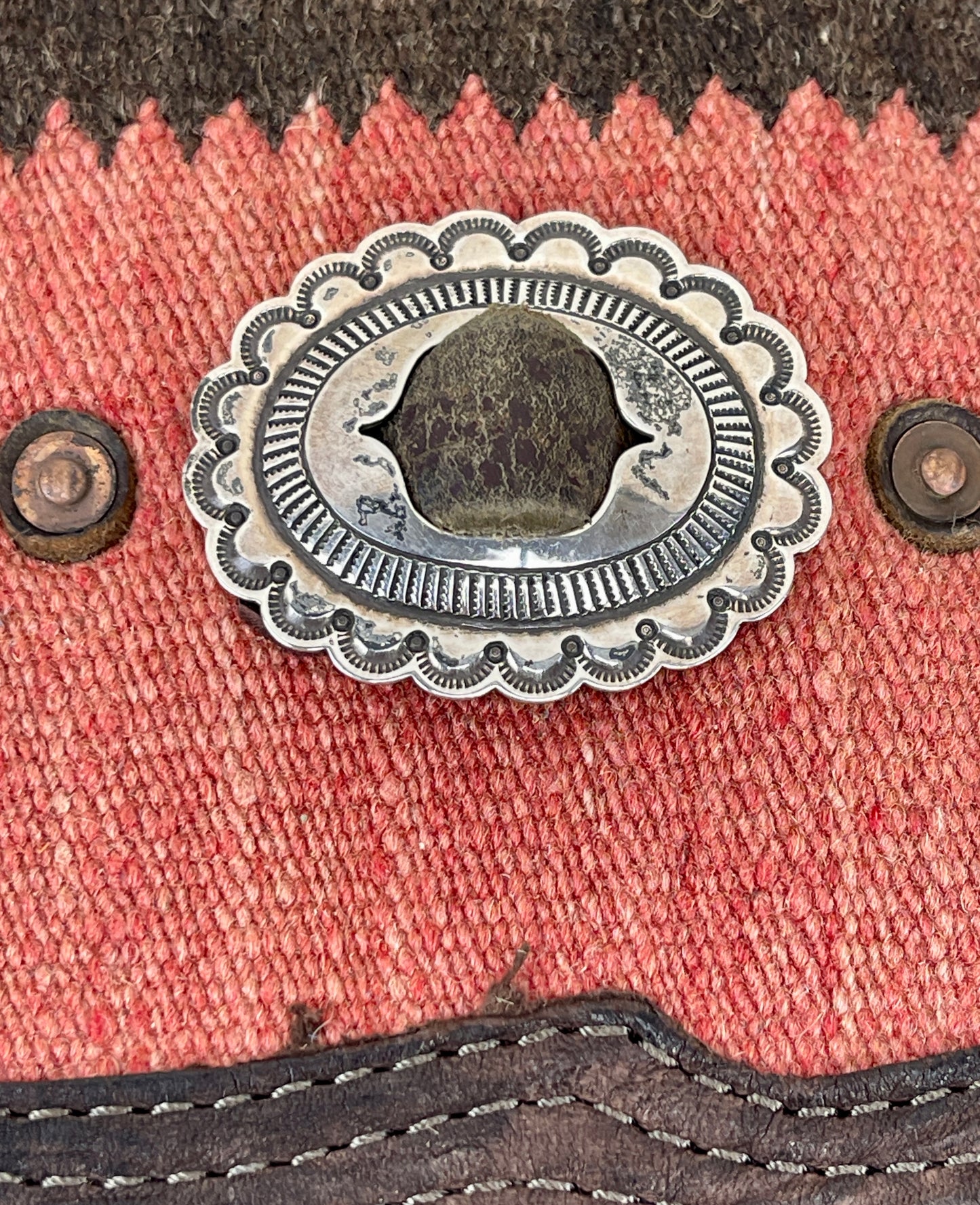 Tiny Tote - Taxcoco Weaving x Leather with Conchos