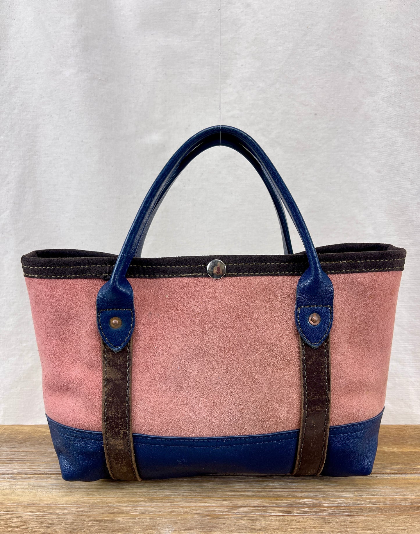 Tiny Tote - Suede x Leather with Concho