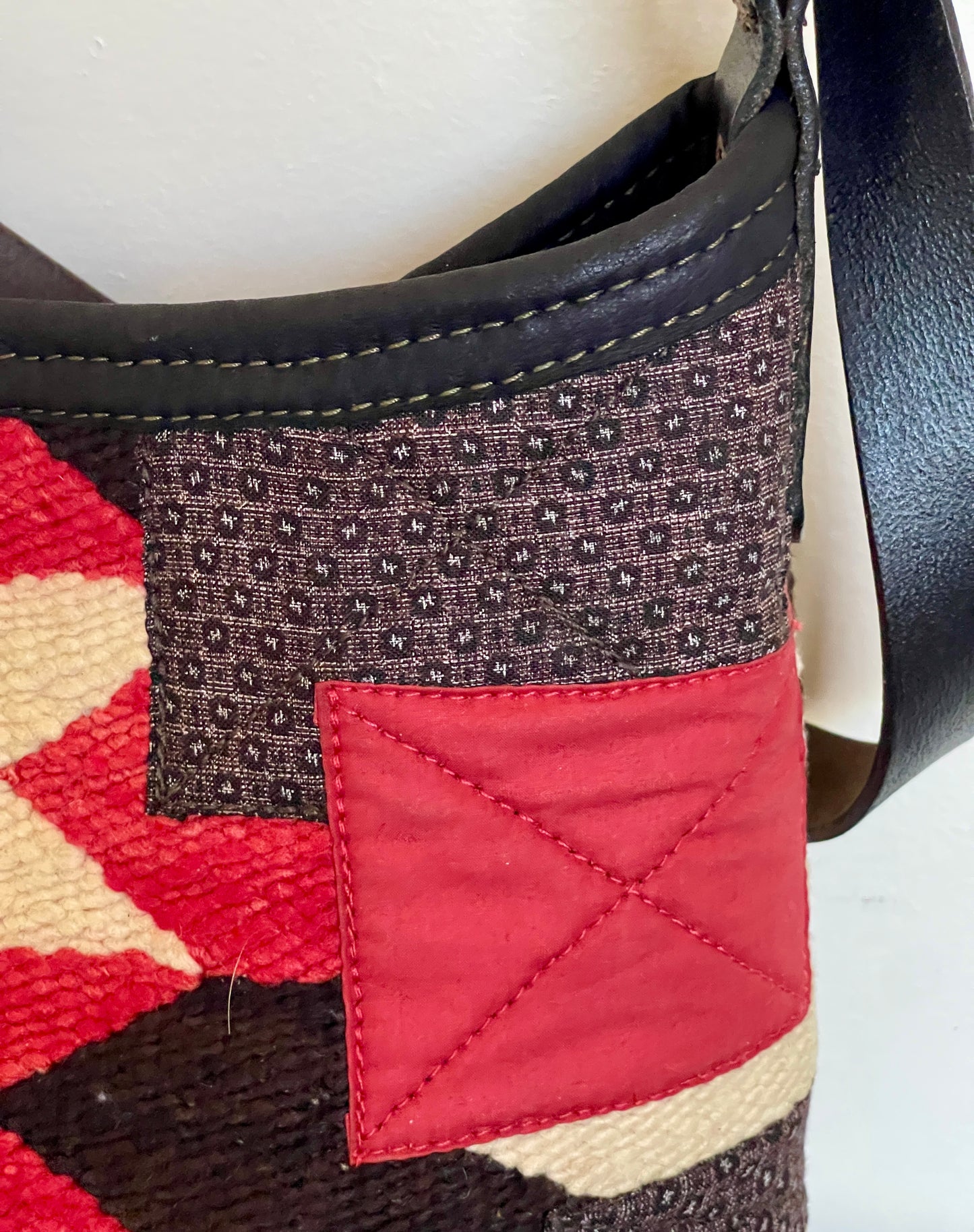Mini Bucket - Vintage Navajo x Leather