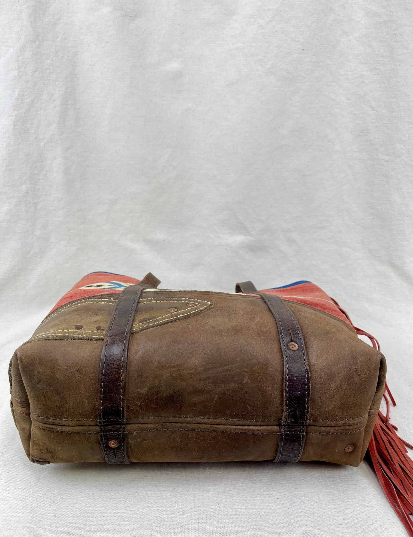 Tote - Taxcoco Weaving x Chaps Leather - with Fringe