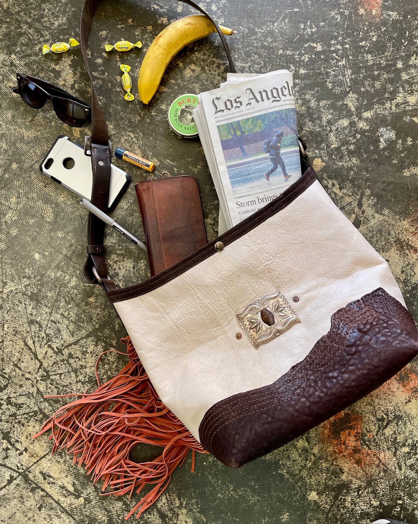 Hobo - Vintage Leather - Fringed with Concho