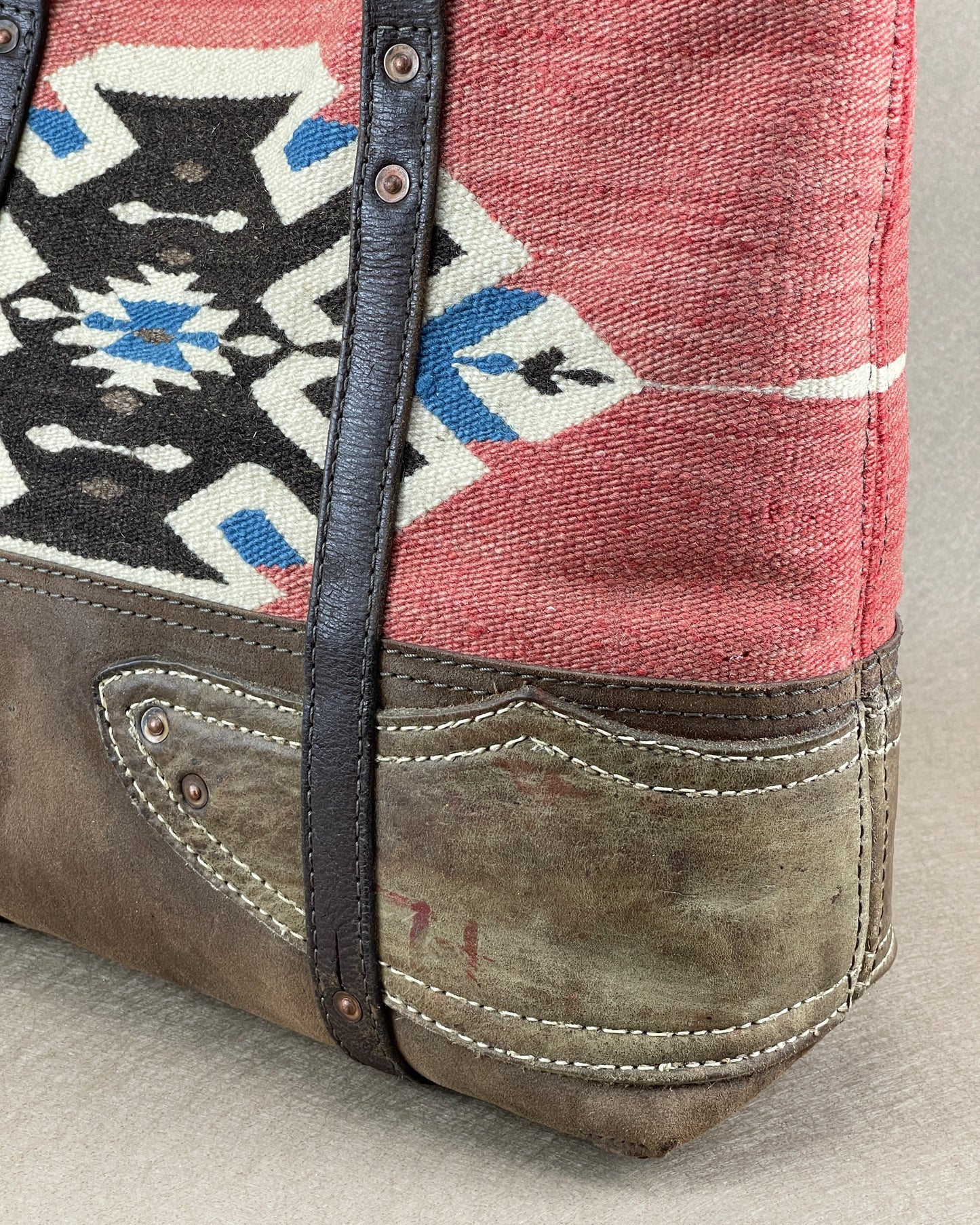 Tote - Taxcoco Weaving x Chaps Leather - with Fringe