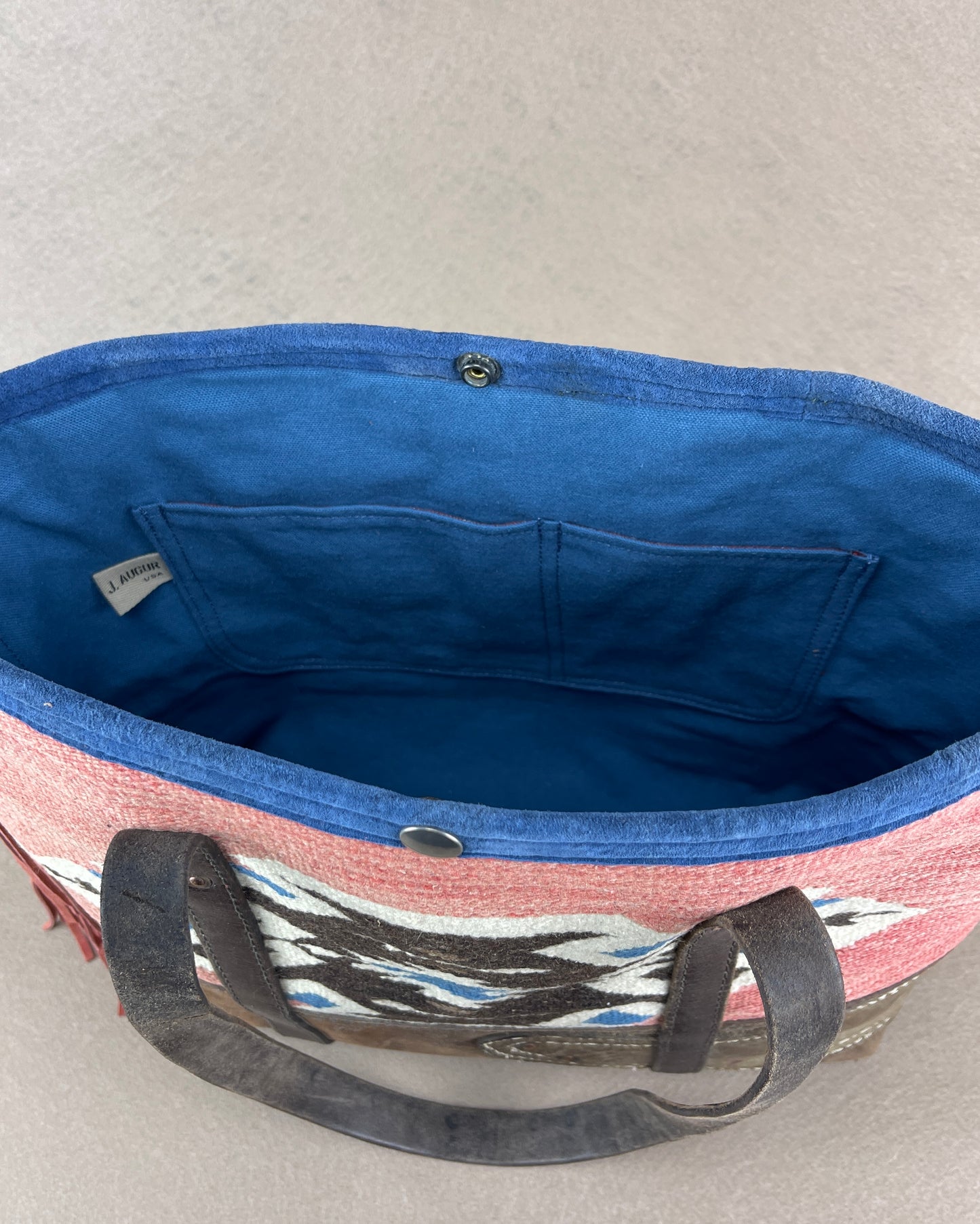 Tote - Taxcoco Weaving x Chaps Leather - with Fringe