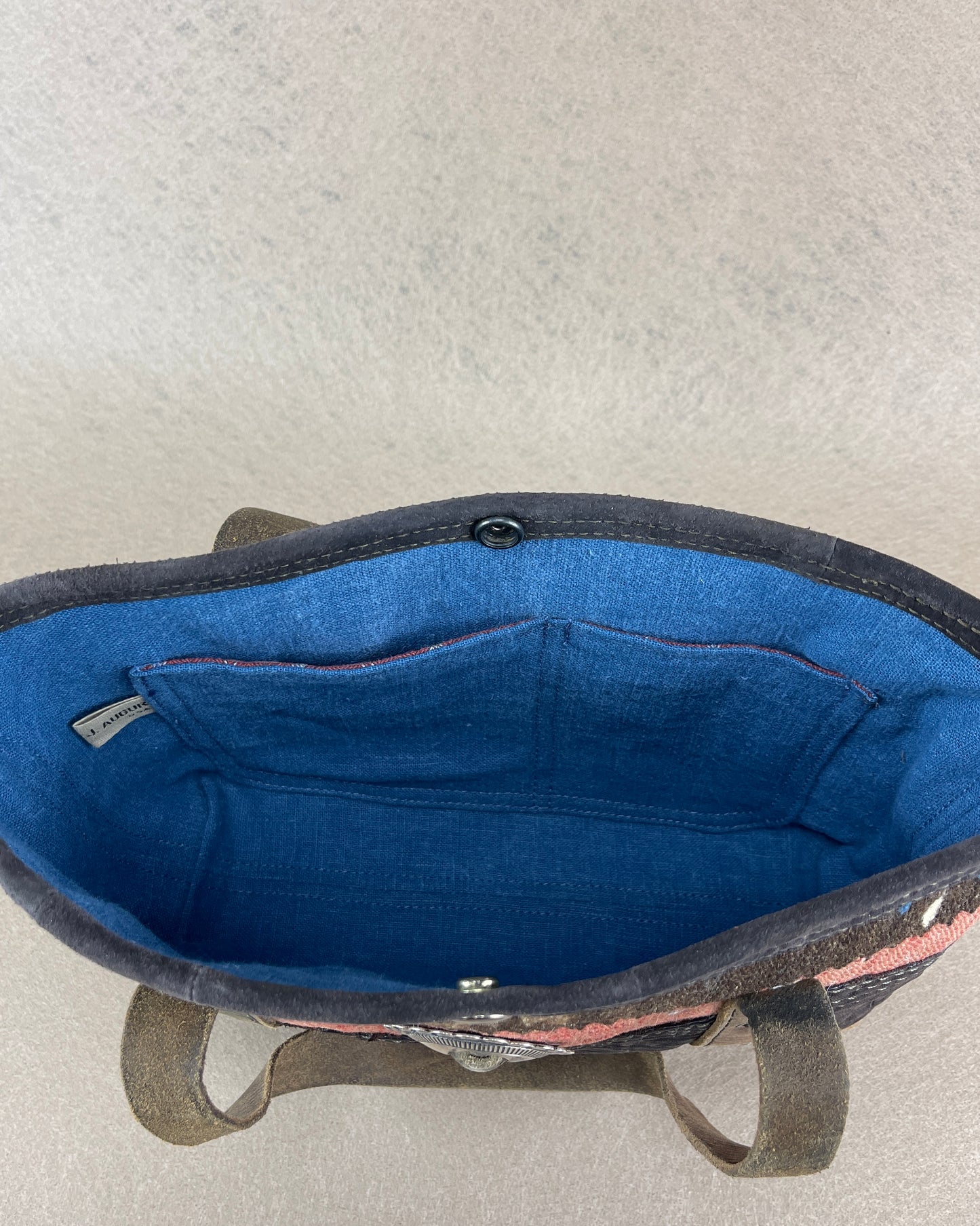 Tiny Tote - Taxcoco Weaving x Leather with Conchos