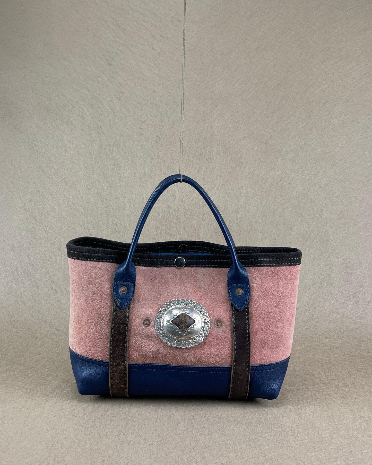 Tiny Tote - Suede x Leather with Concho