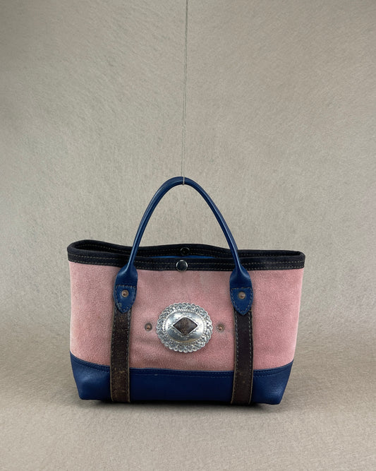 Tiny Tote - Suede x Leather with Concho