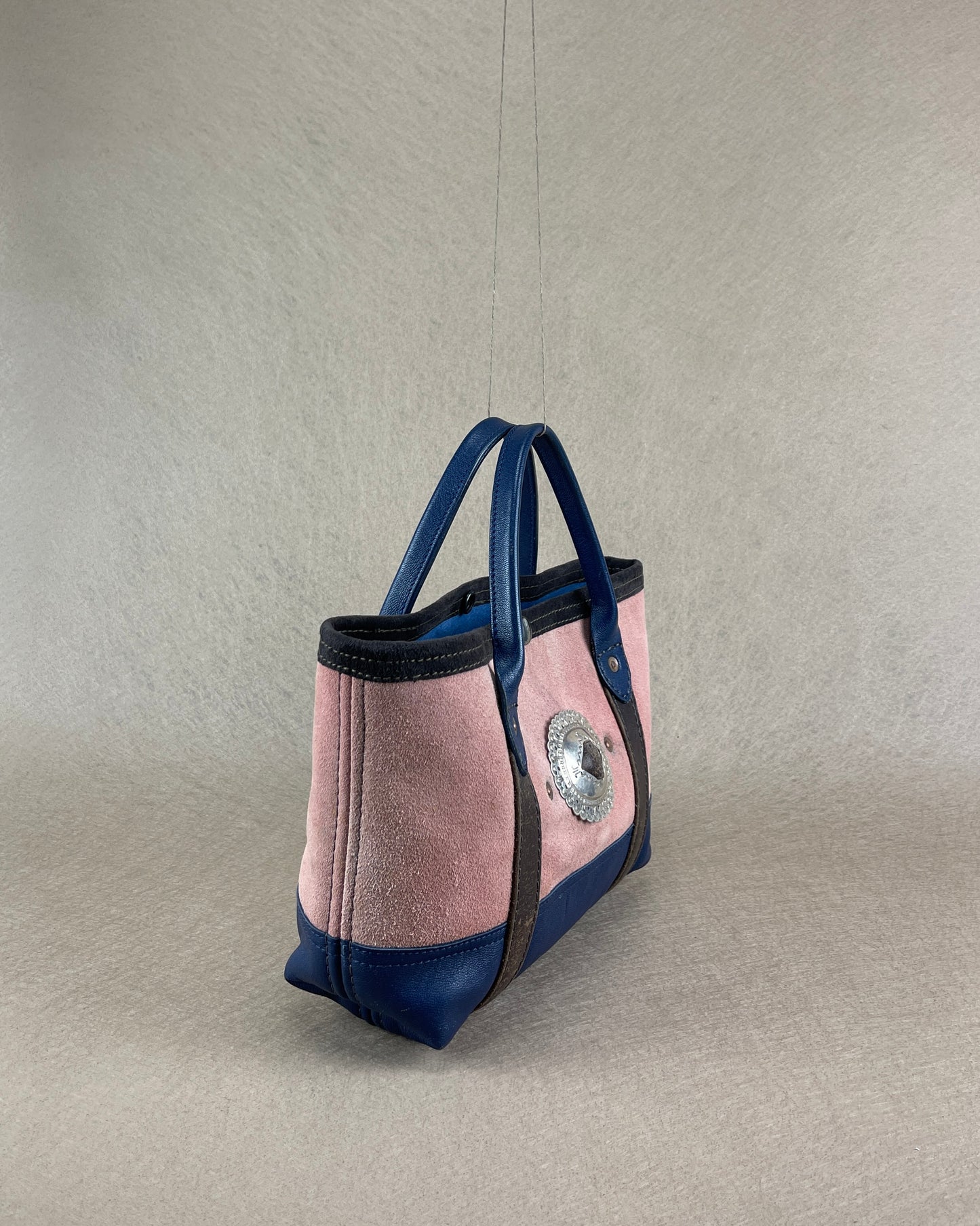 Tiny Tote - Suede x Leather with Concho