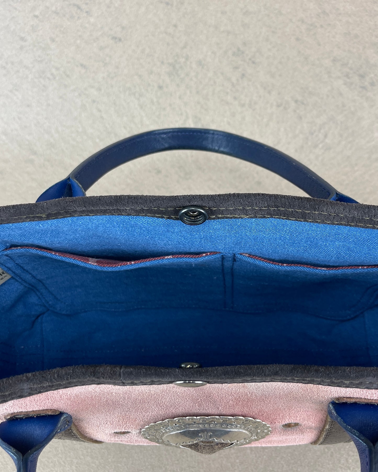 Tiny Tote - Suede x Leather with Concho