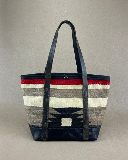 Tote - Vintage Navajo Weaving x Leather