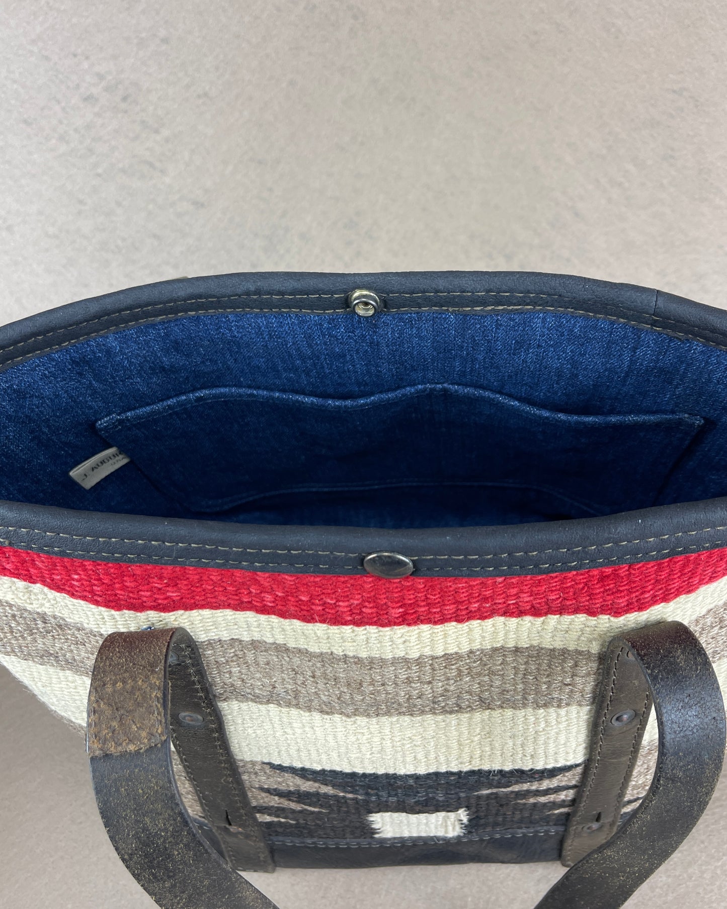 Tote - Vintage Navajo Weaving x Leather