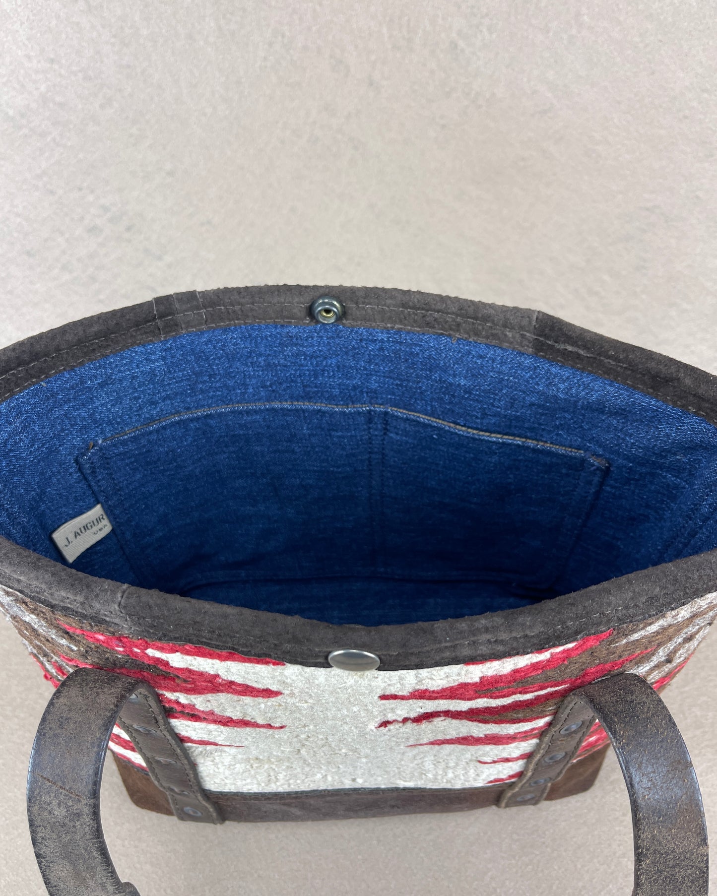 Mini Tote - Textural Navajo x Vintage Leather