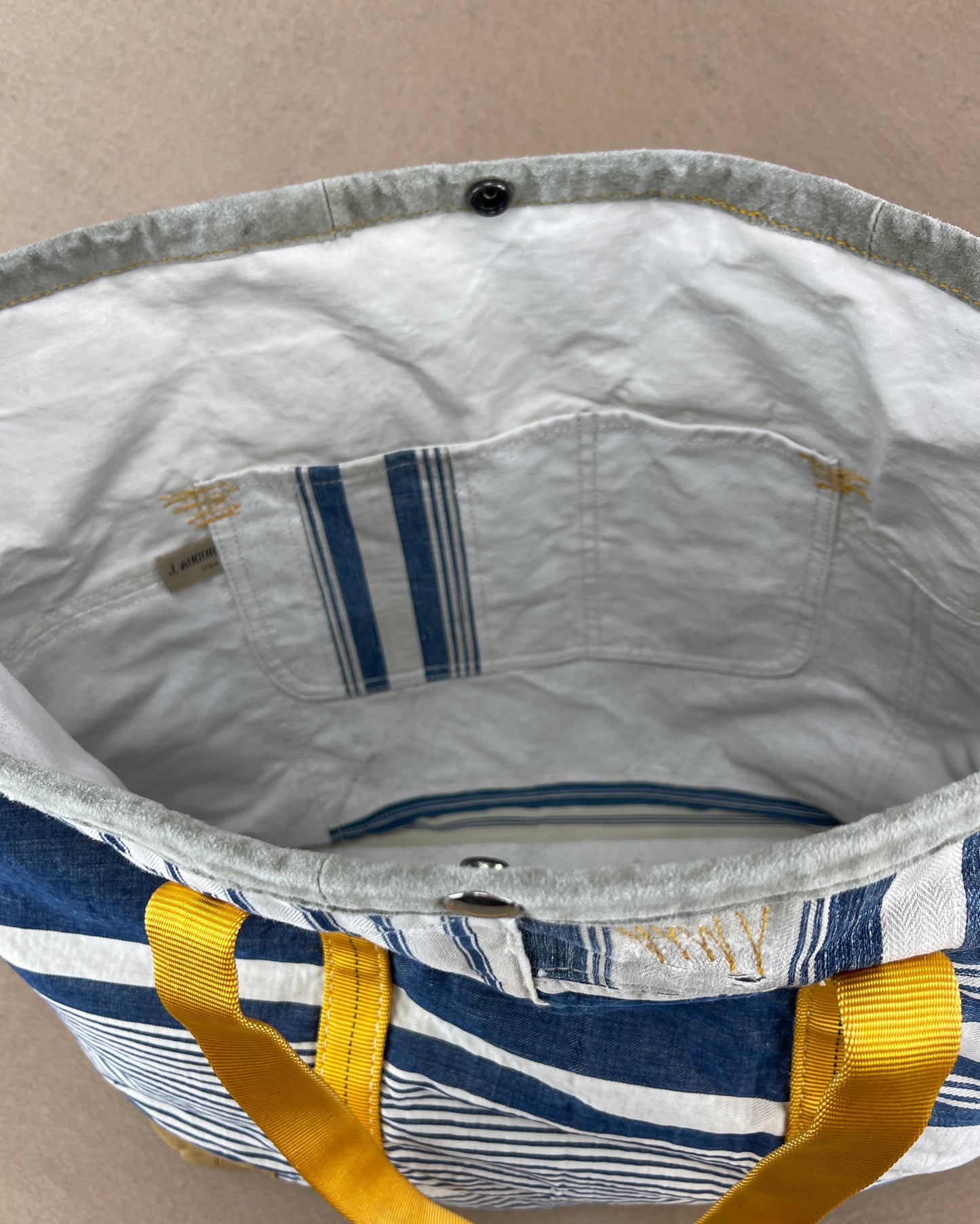 XL Tote - Patchwork Vintage French Ticking