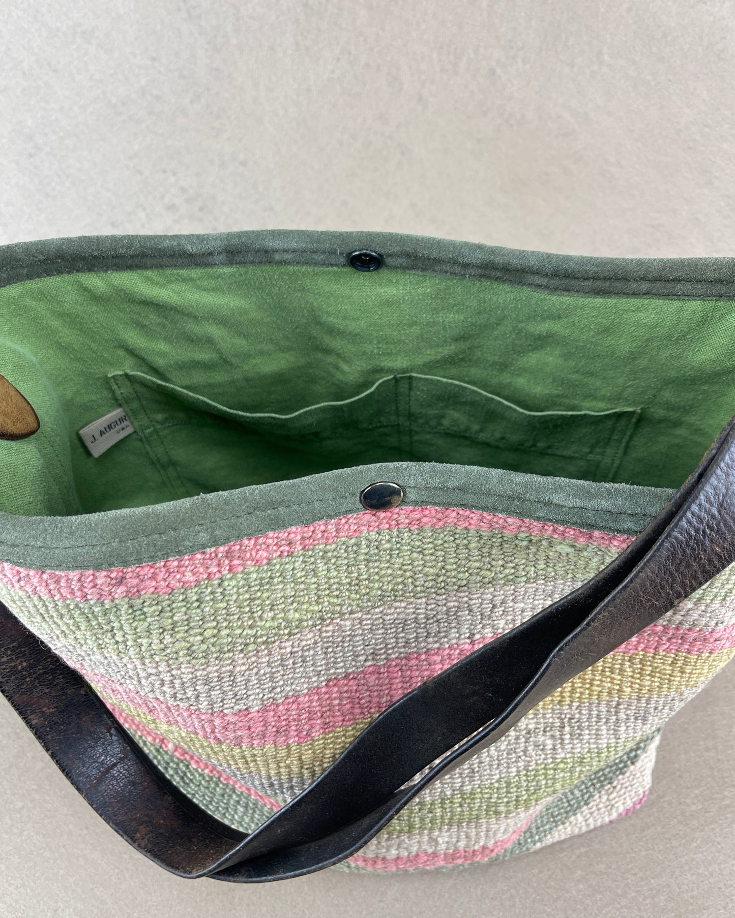 Hobo - Vintage Striped Handwoven Turkish Kilim