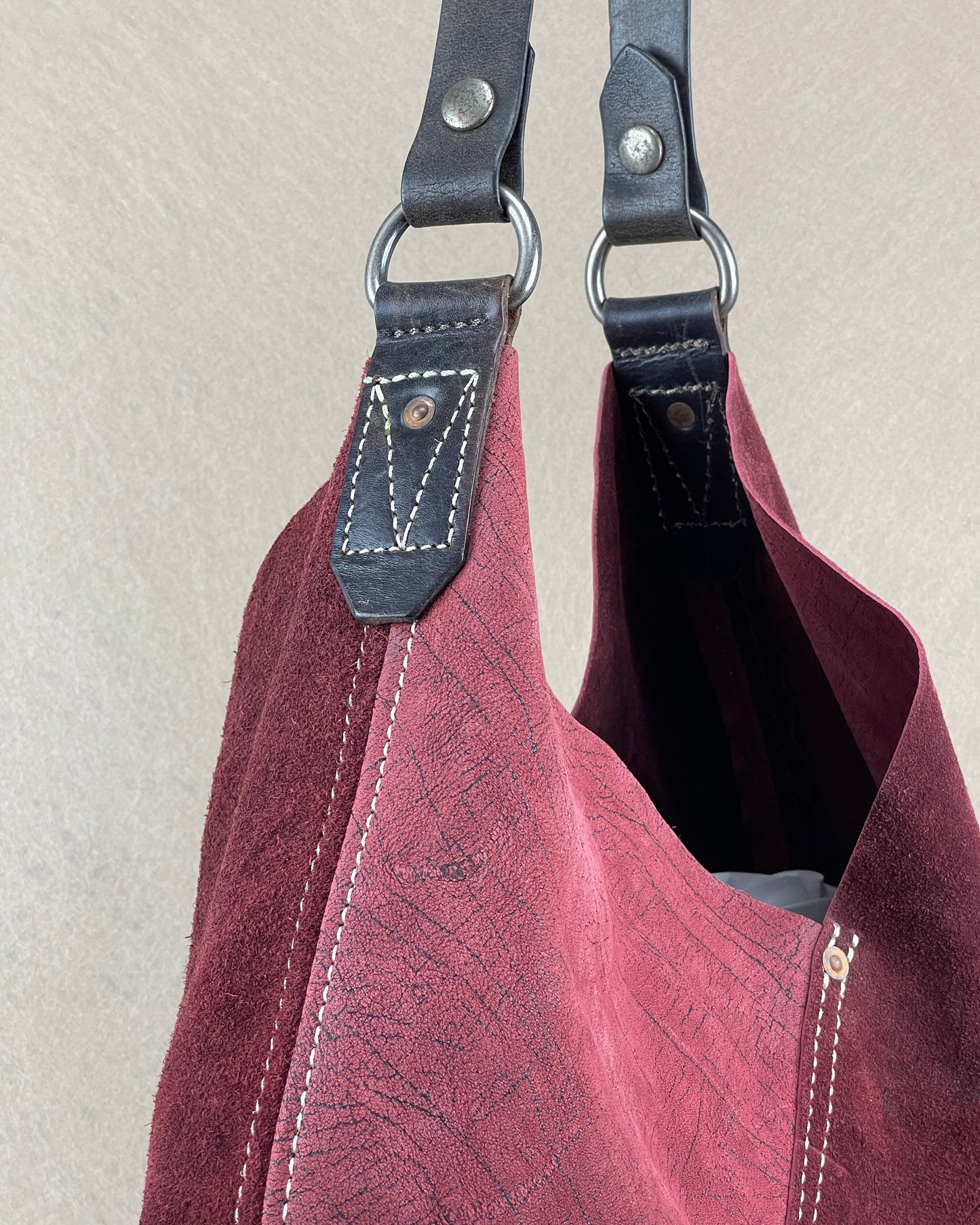 Hobo - New x Vintage Leather Shopper - Garnet