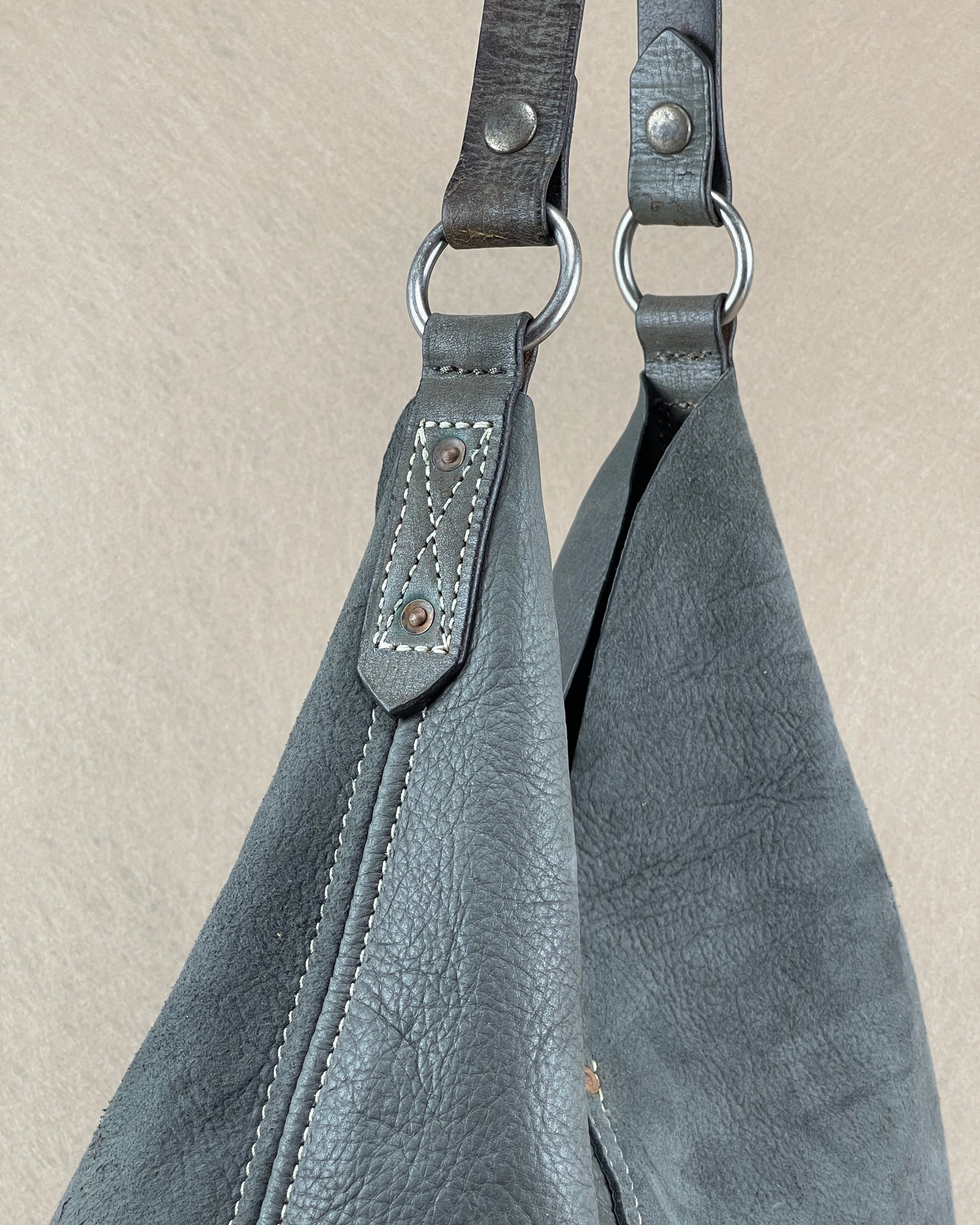 Hobo - New x Vintage Leather Shopper - Pewter