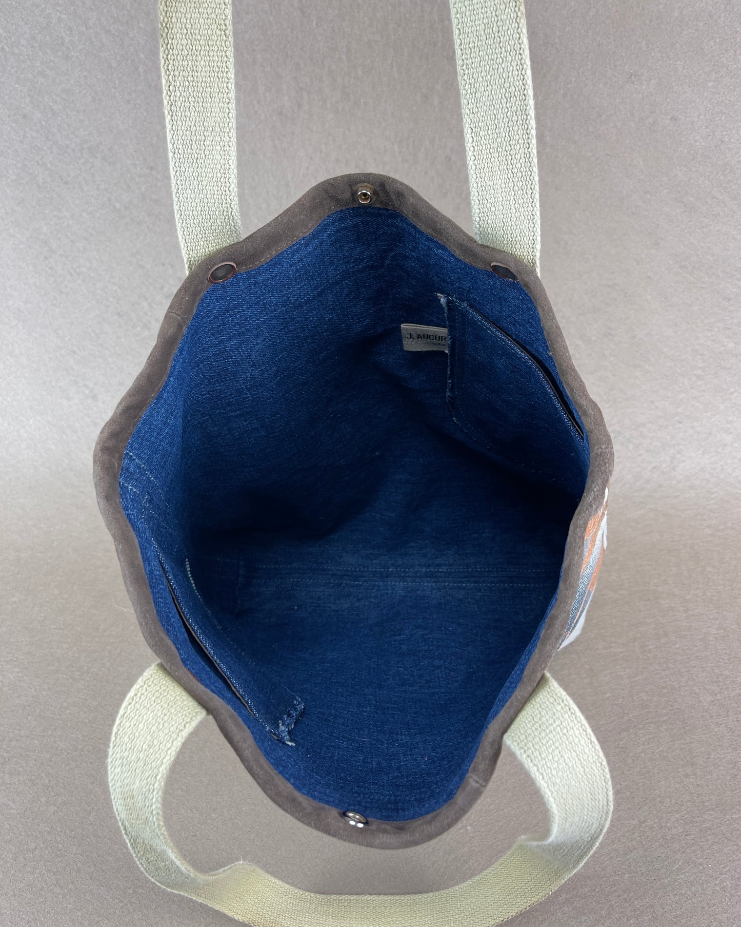 Mini Tote - Vintage Camp Blanket Ombre Slate/Rust