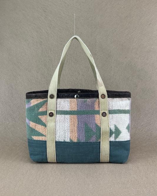 Tiny Tote - Vintage Camp Blanket Pastel/Pine