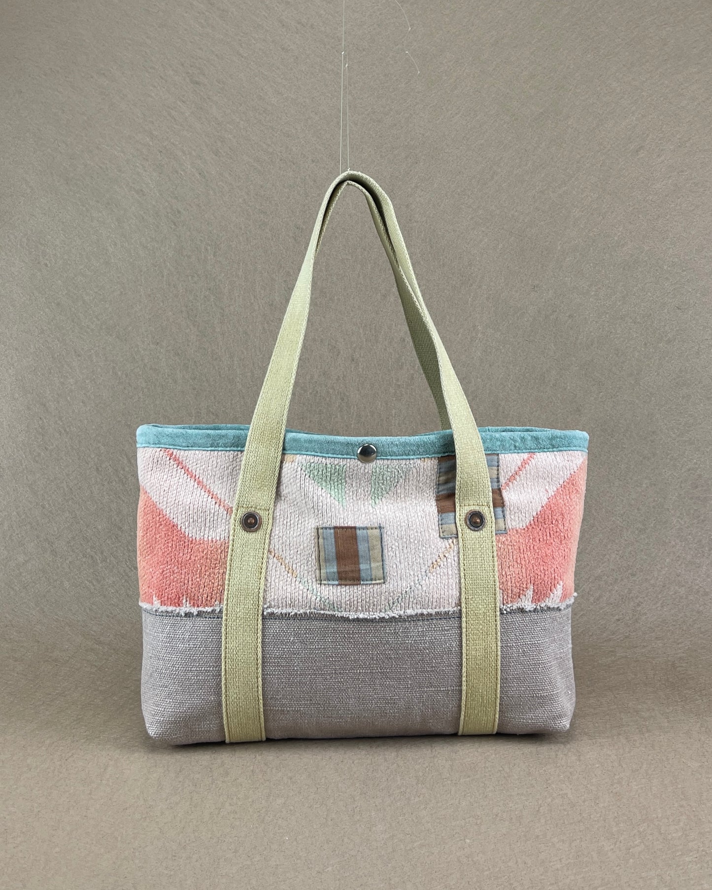 Tiny Tote - Vintage Camp Blanket Pastel/Lavender
