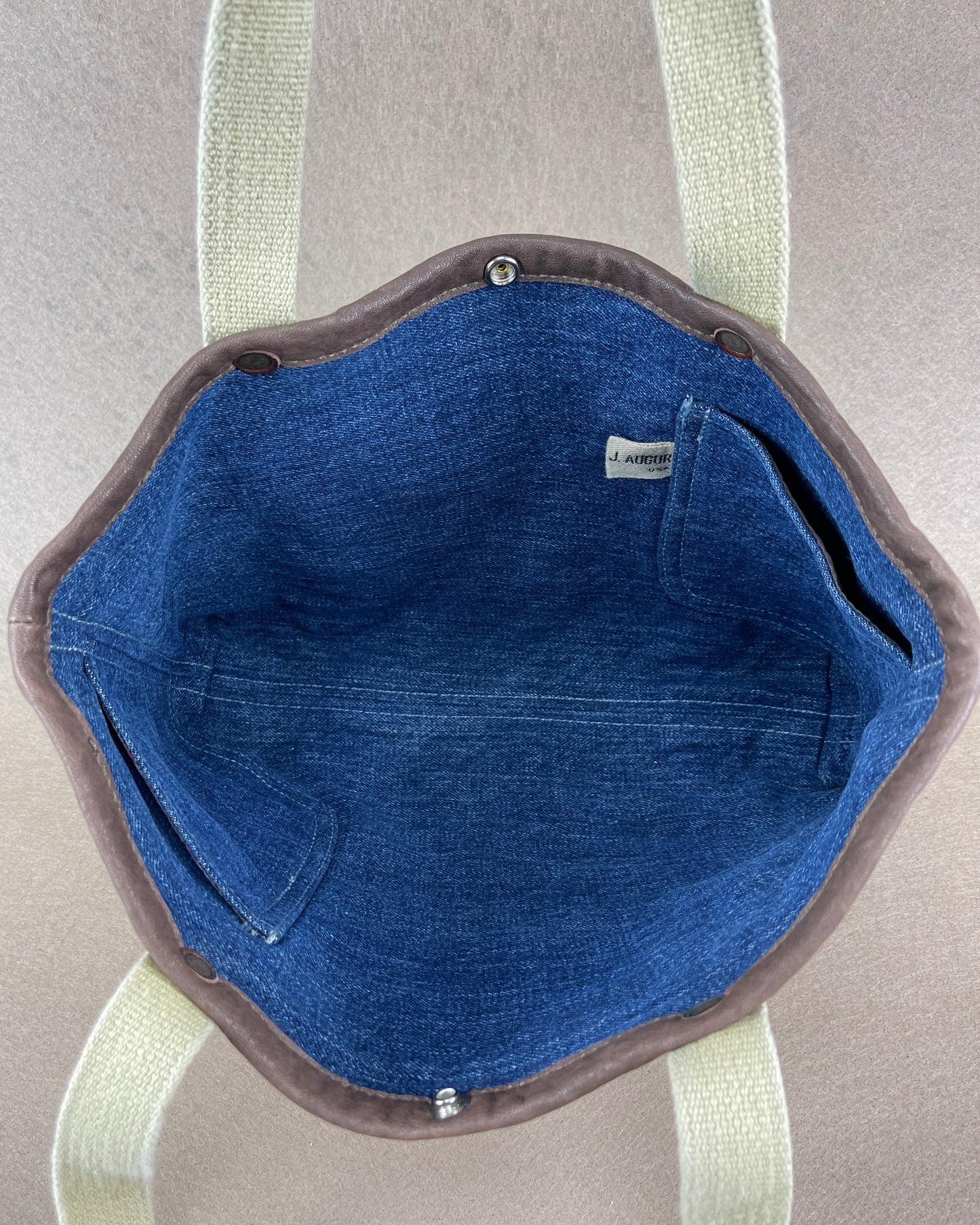 Tiny Tote - Vintage Camp Blanket Carmine/Indigo