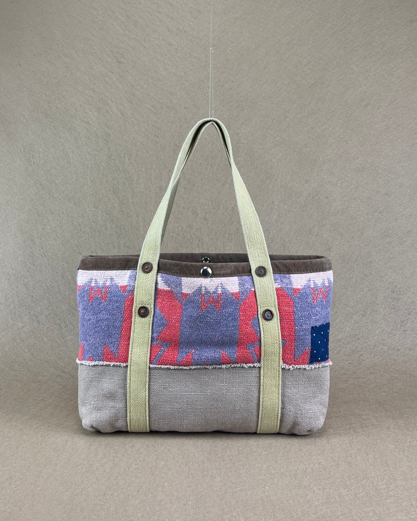 Tiny Tote - Vintage Camp Blanket Mulberry/Lavender