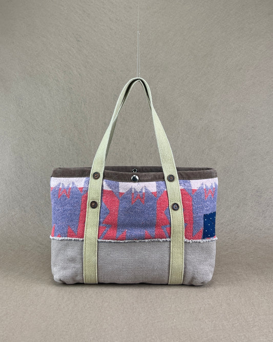Tiny Tote - Vintage Camp Blanket Mulberry/Lavender