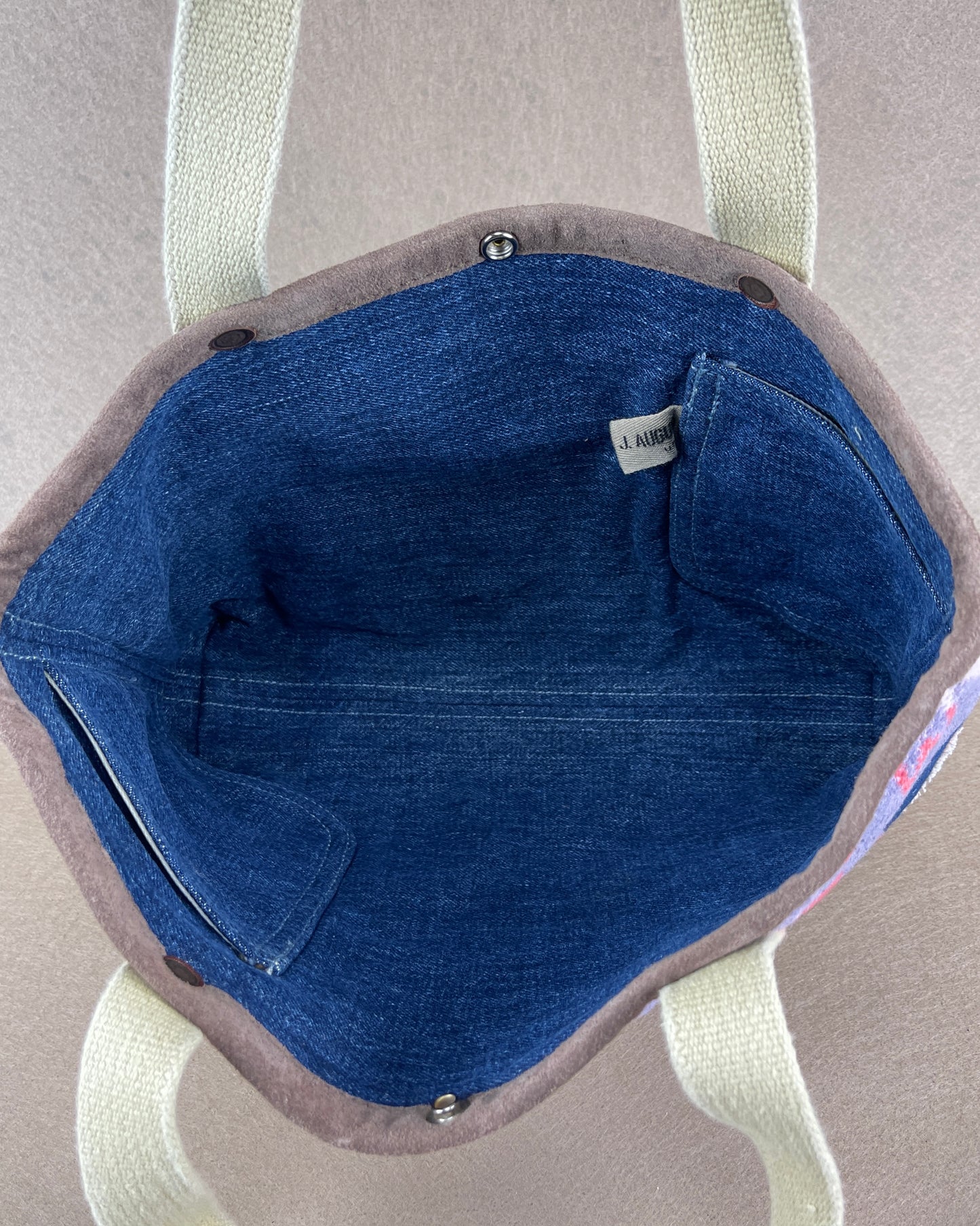 Tiny Tote - Vintage Camp Blanket Mulberry/Lavender