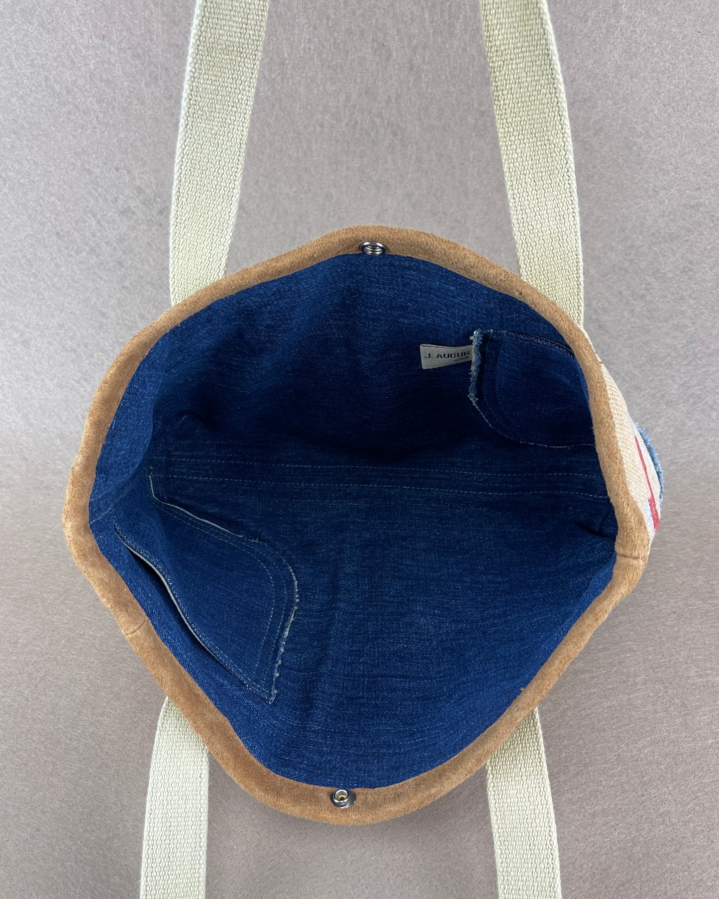 Tiny Tote - Vintage Camp Blanket Carmine/Indigo