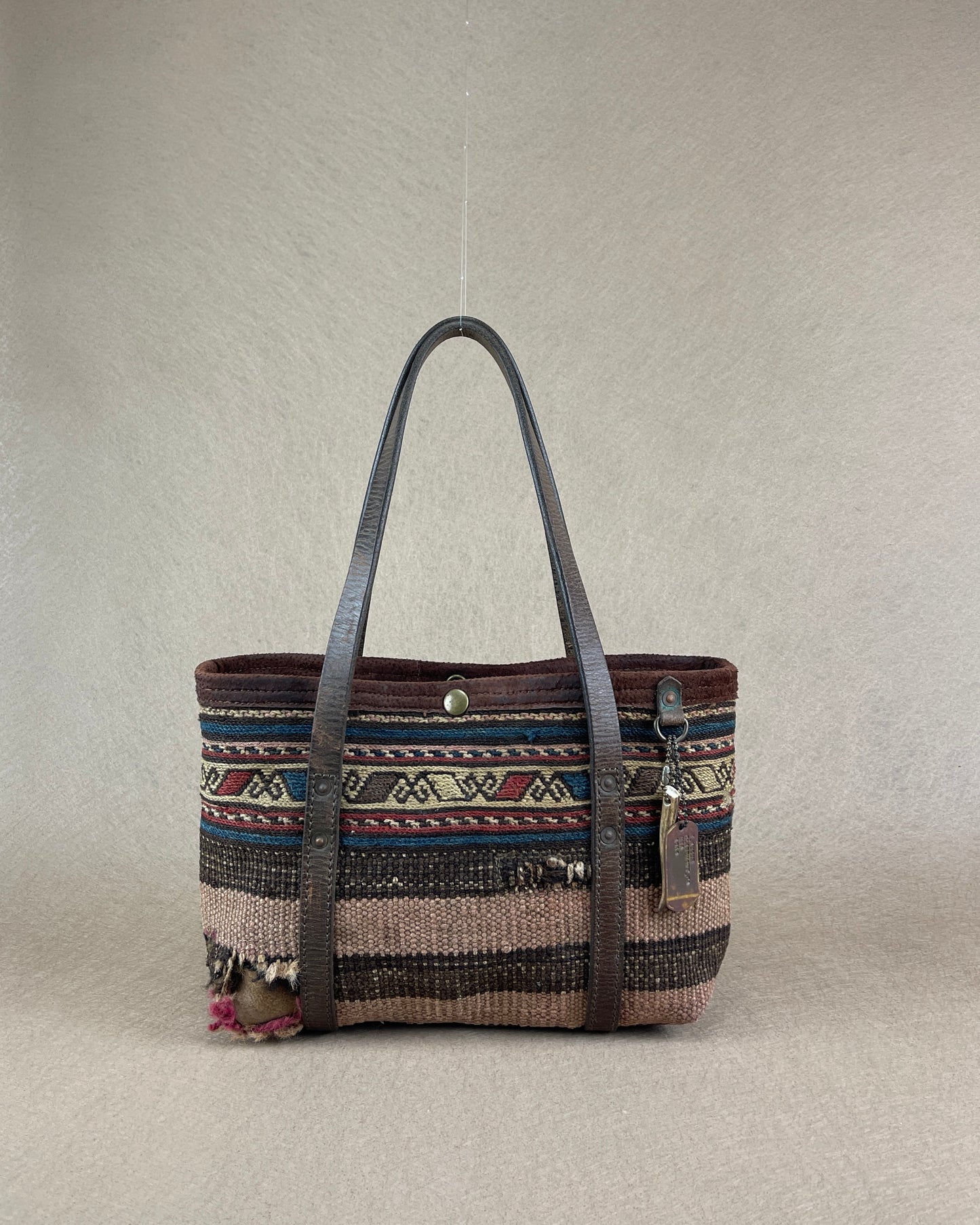 Tiny Tote - Antique Handwoven Persian Mafrash Wool
