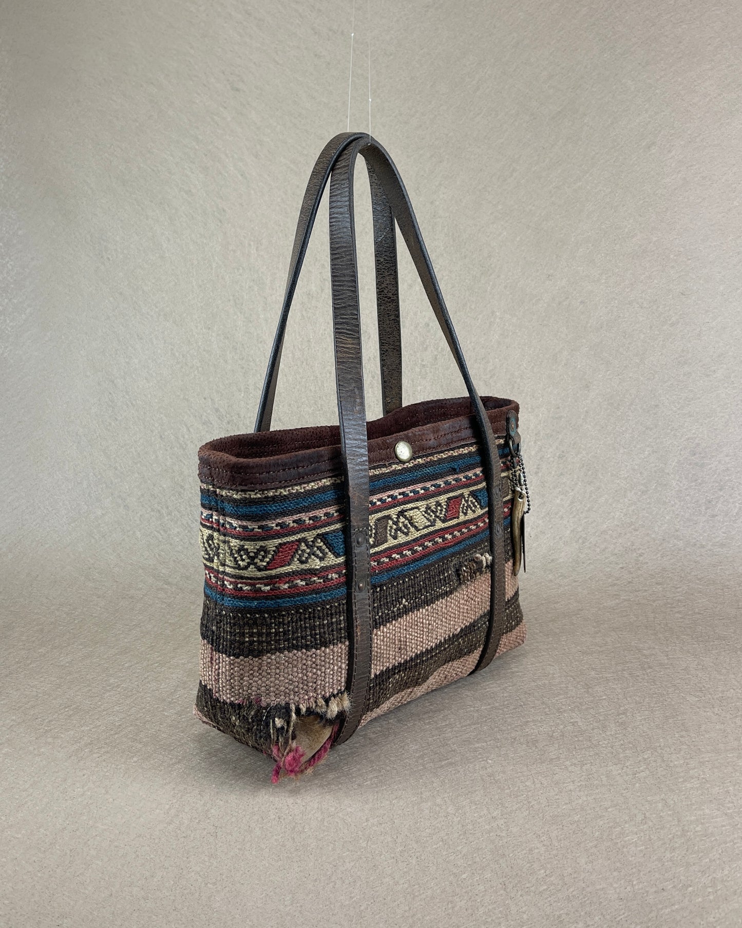 Tiny Tote - Antique Handwoven Persian Mafrash Wool