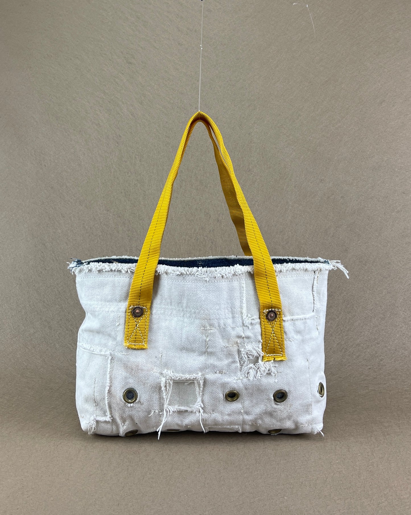Tiny Tote - Vintage USN Canvas with Brass Grommets
