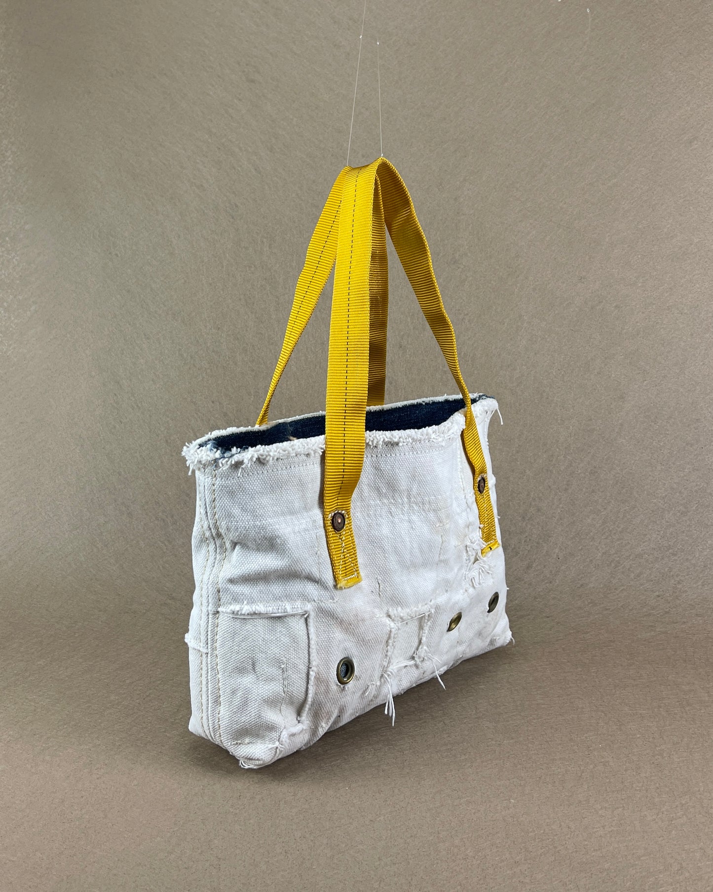 Tiny Tote - Vintage USN Canvas with Brass Grommets