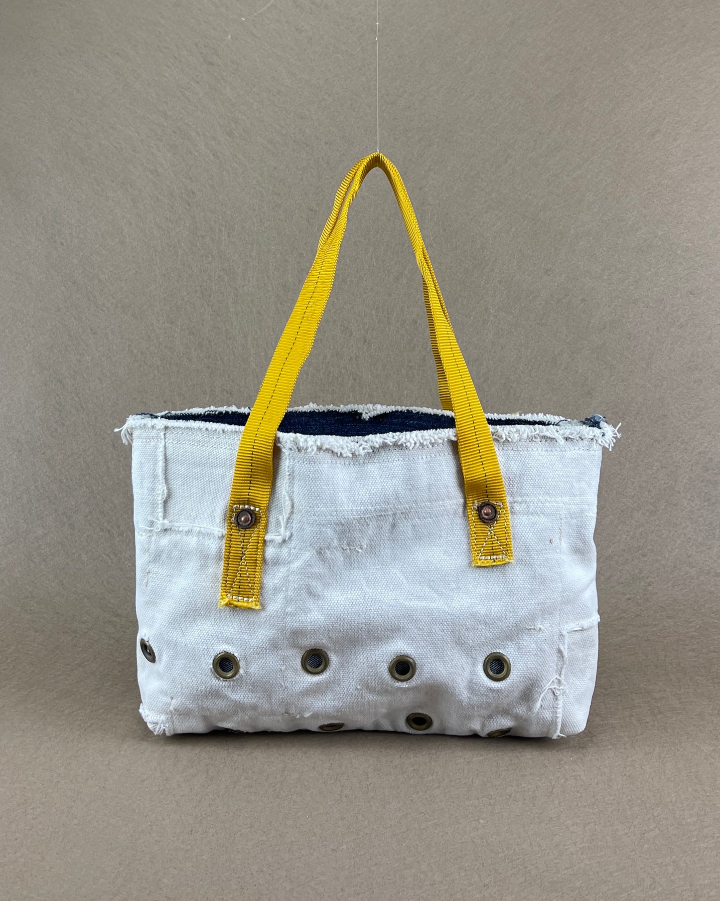 Tiny Tote - Vintage USN Canvas with Brass Grommets