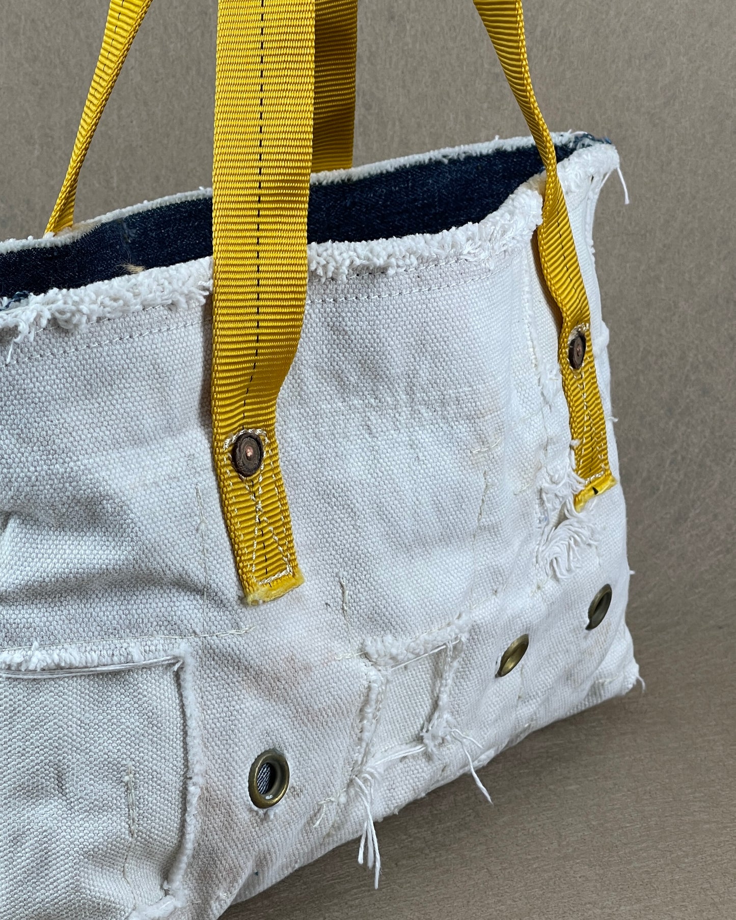 Tiny Tote - Vintage USN Canvas with Brass Grommets