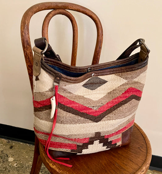 Deep Hobo - Navajo Weaving x Vintage Leather