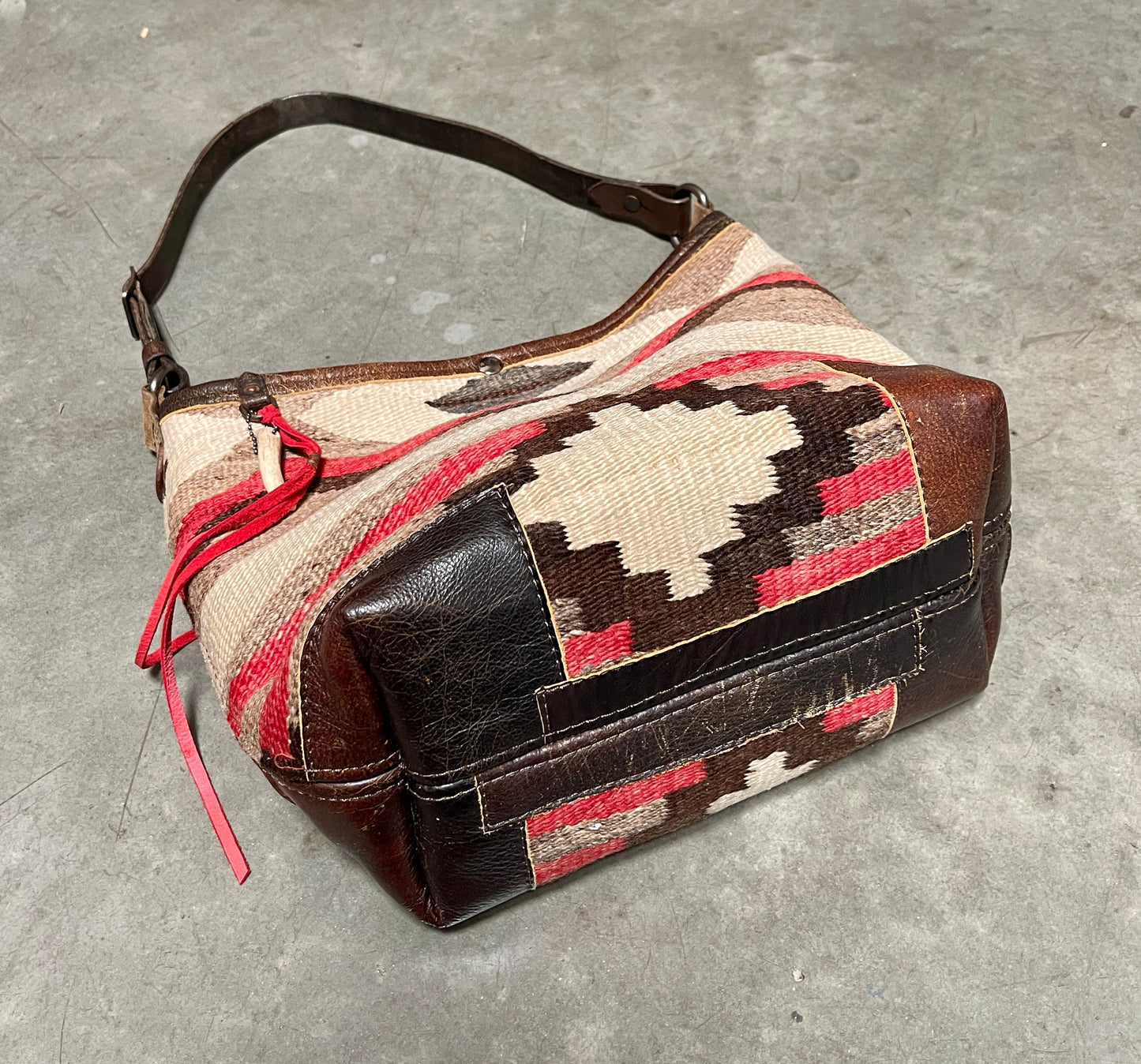 Deep Hobo - Navajo Weaving x Vintage Leather