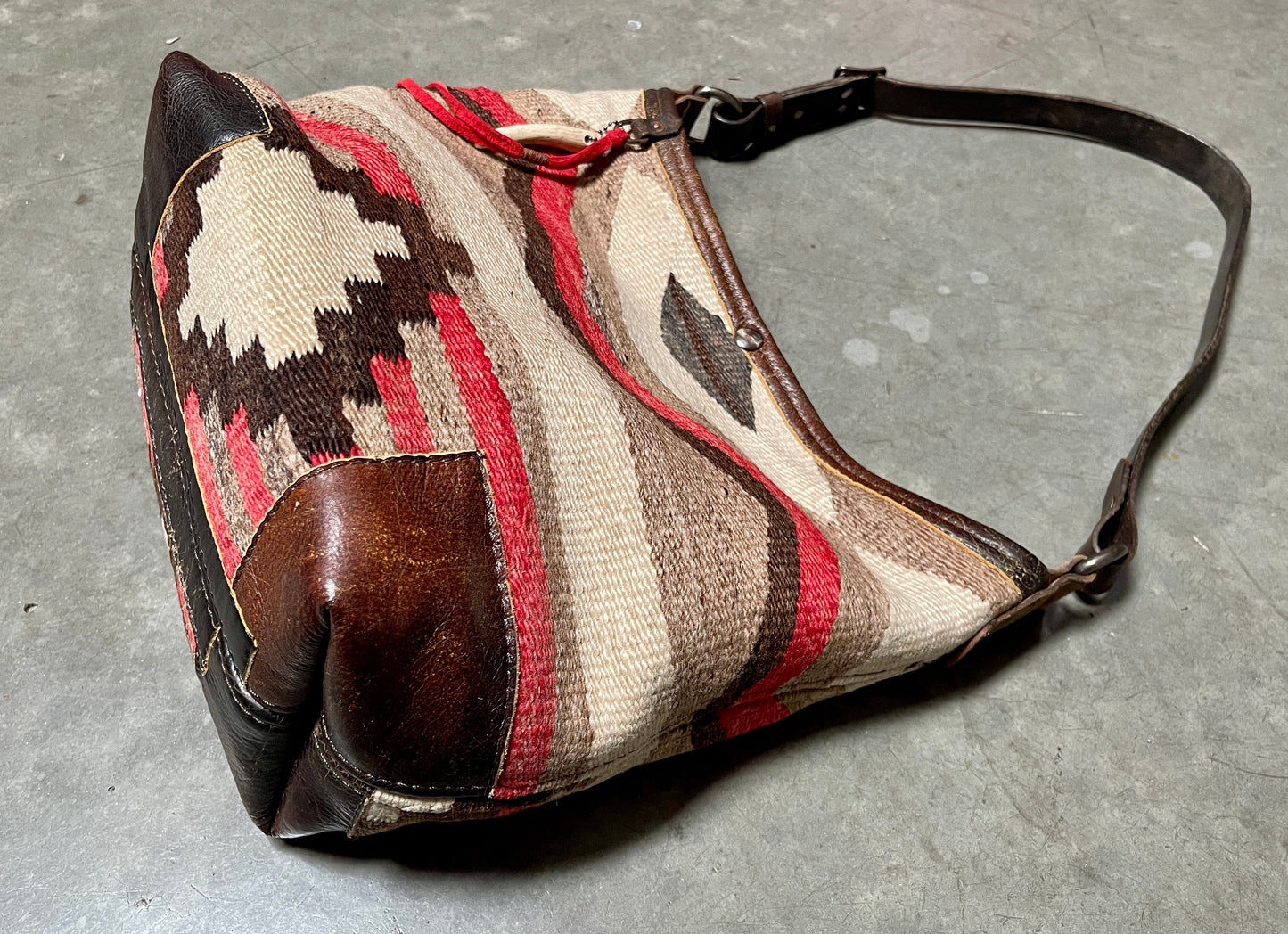 Deep Hobo - Navajo Weaving x Vintage Leather