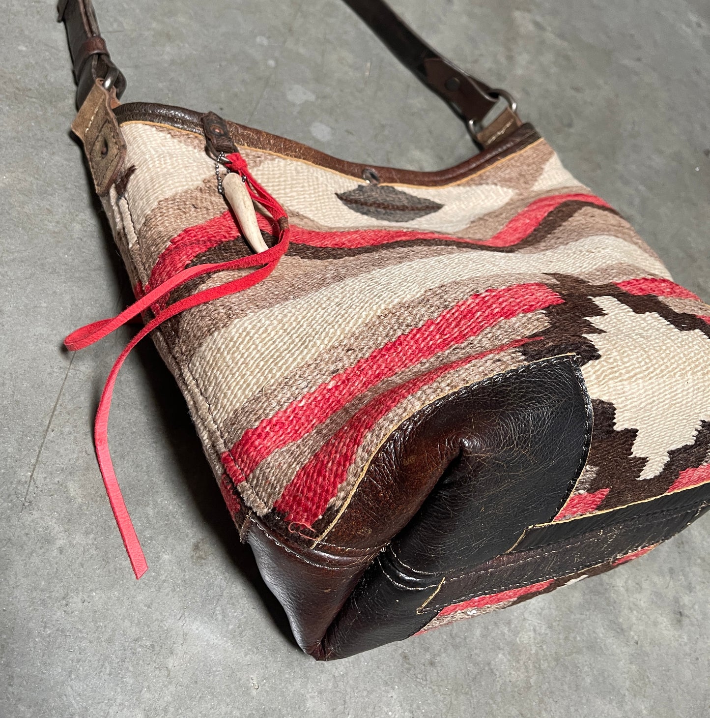 Deep Hobo - Navajo Weaving x Vintage Leather