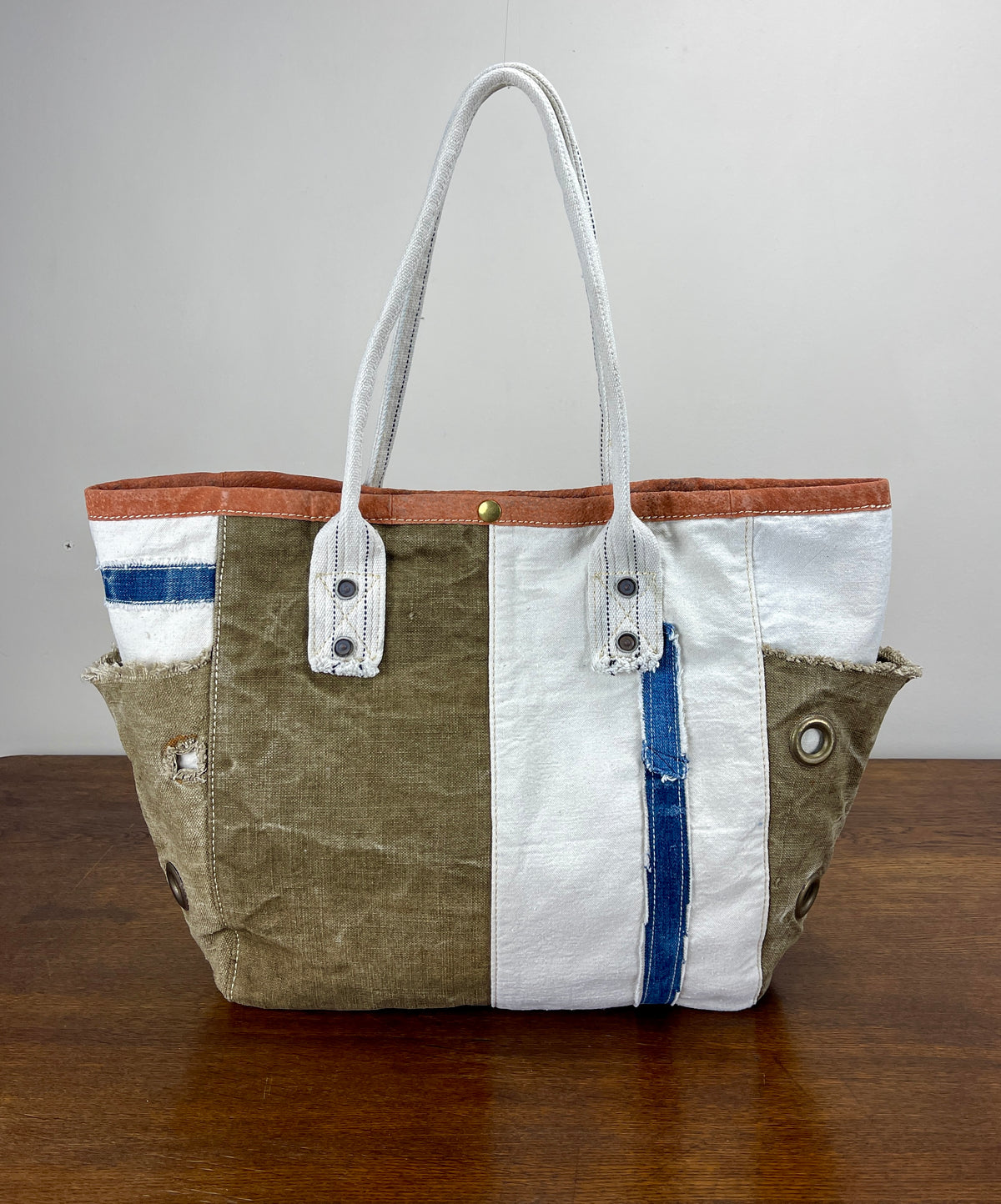 Utility Vintage Canvas Tote x Persimmon Binding