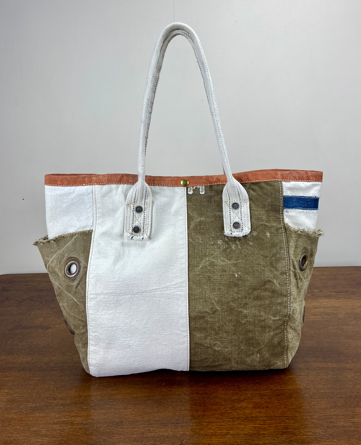 Utility Vintage Canvas Tote x Persimmon Binding