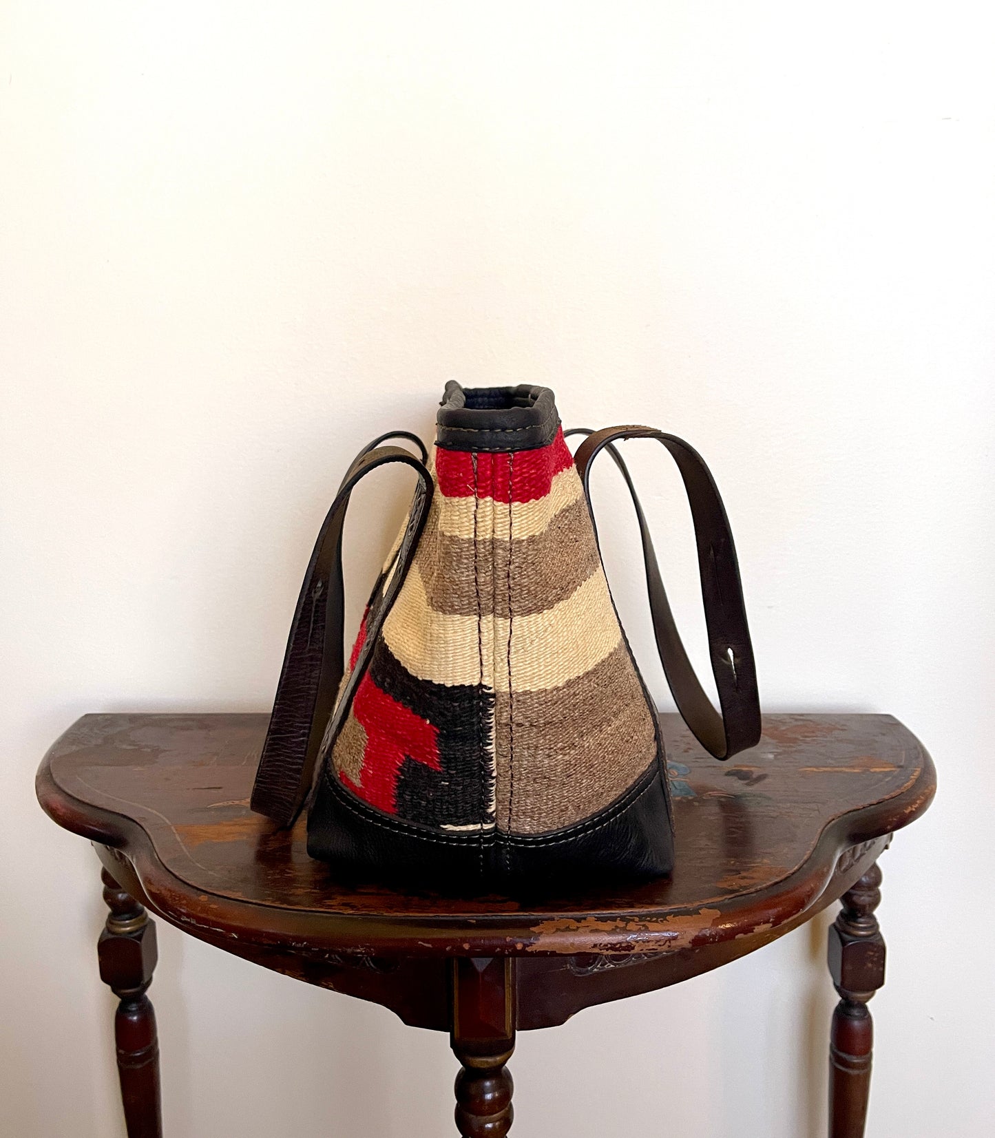 Tote - Vintage Navajo Weaving x Leather