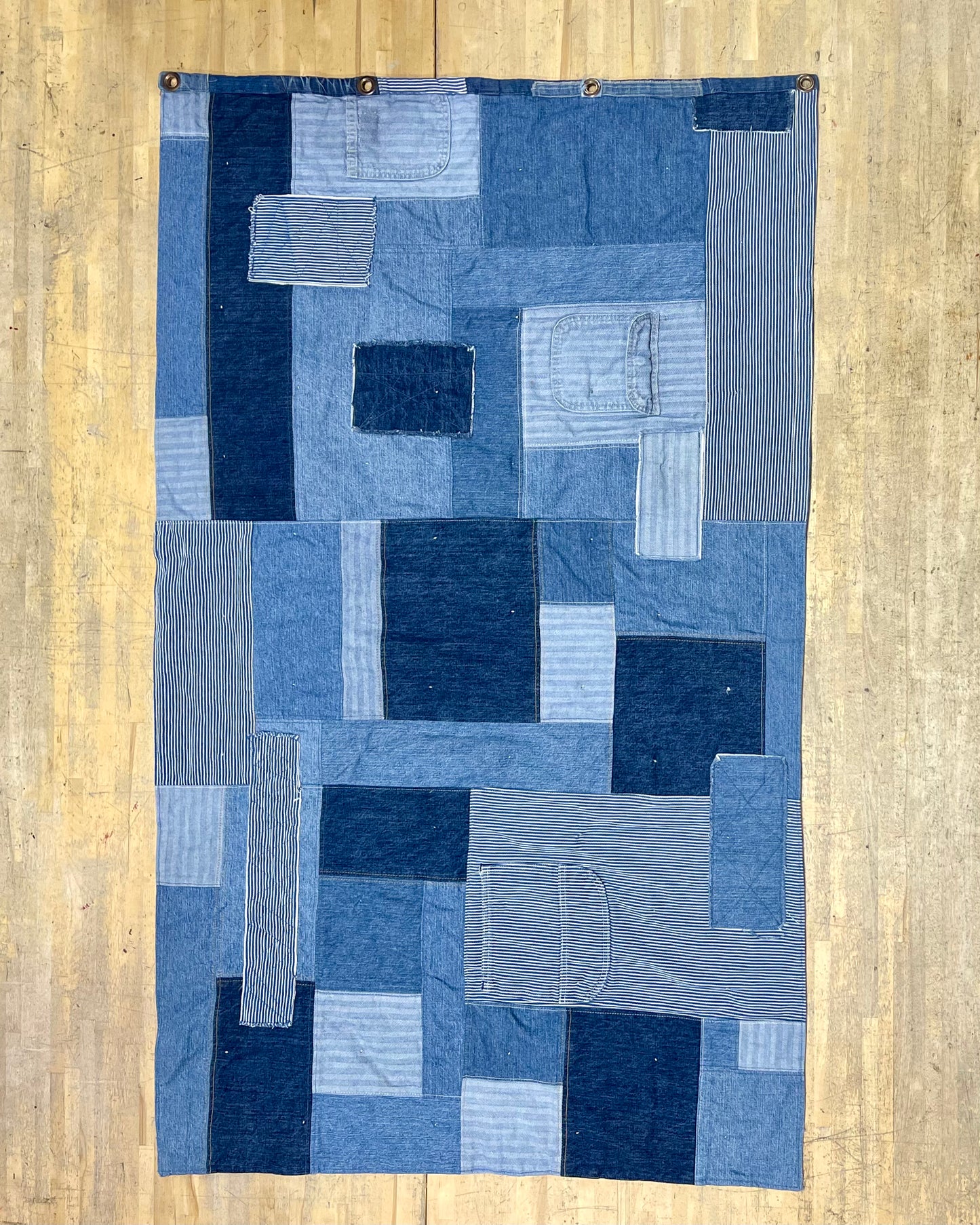 Flag - Patchwork Vintage Denim x Cream - 3' x 5' - Open Stock