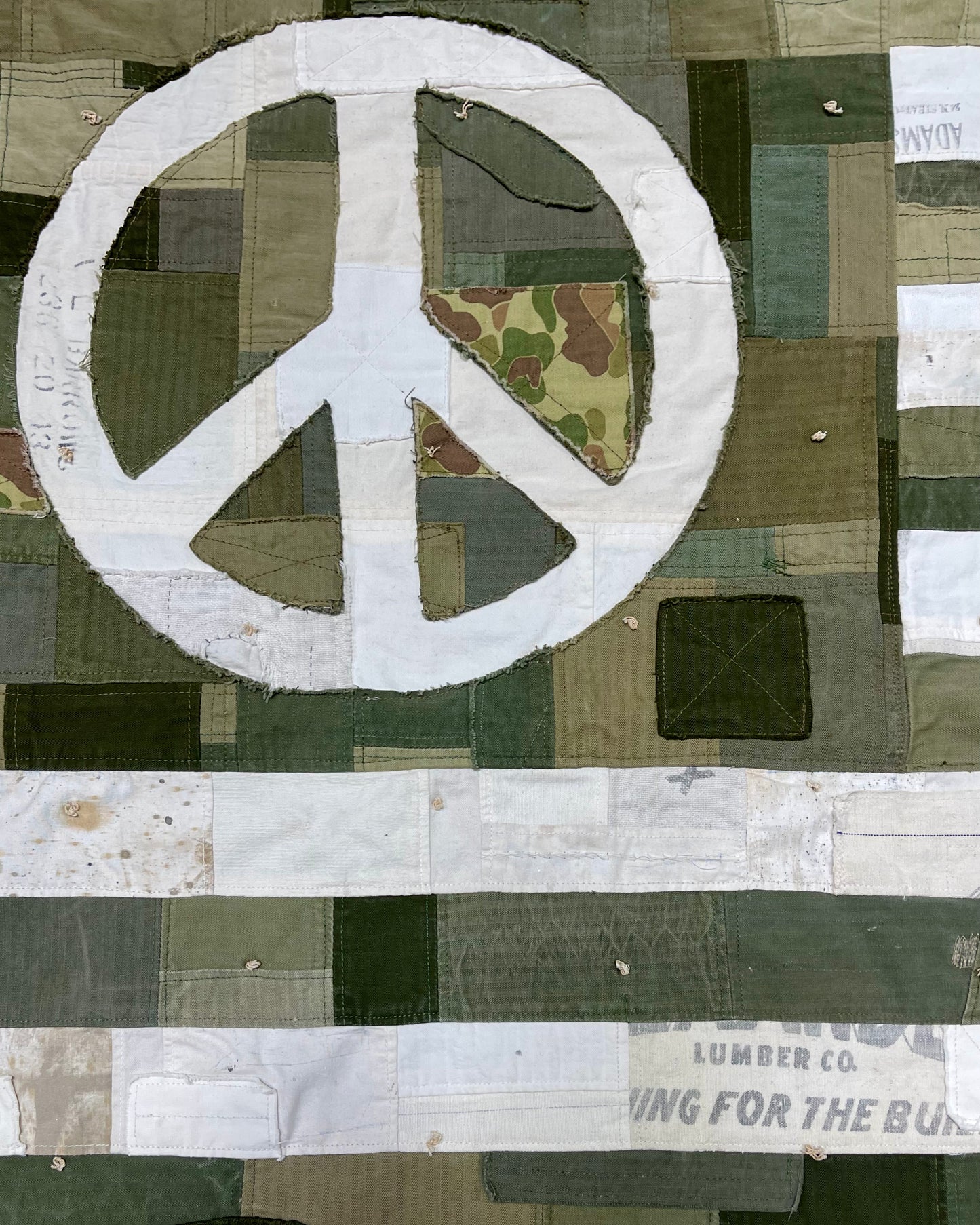 Flag - Patchwork Vintage OD x Cream - 3' x 5' - Open Stock